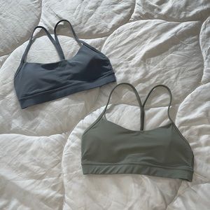 Lululemon Flow Y Nulu Bra in sage green